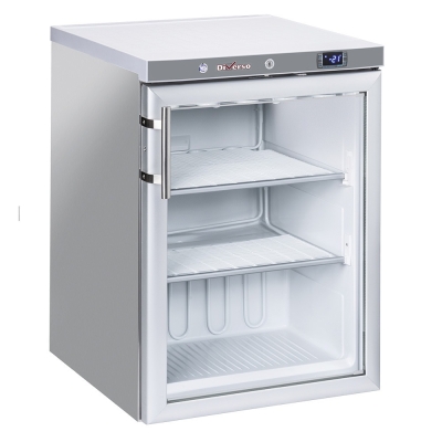 Congélateur statique, porte vitrée, 200 litres - acier inox WR-NG21-XV